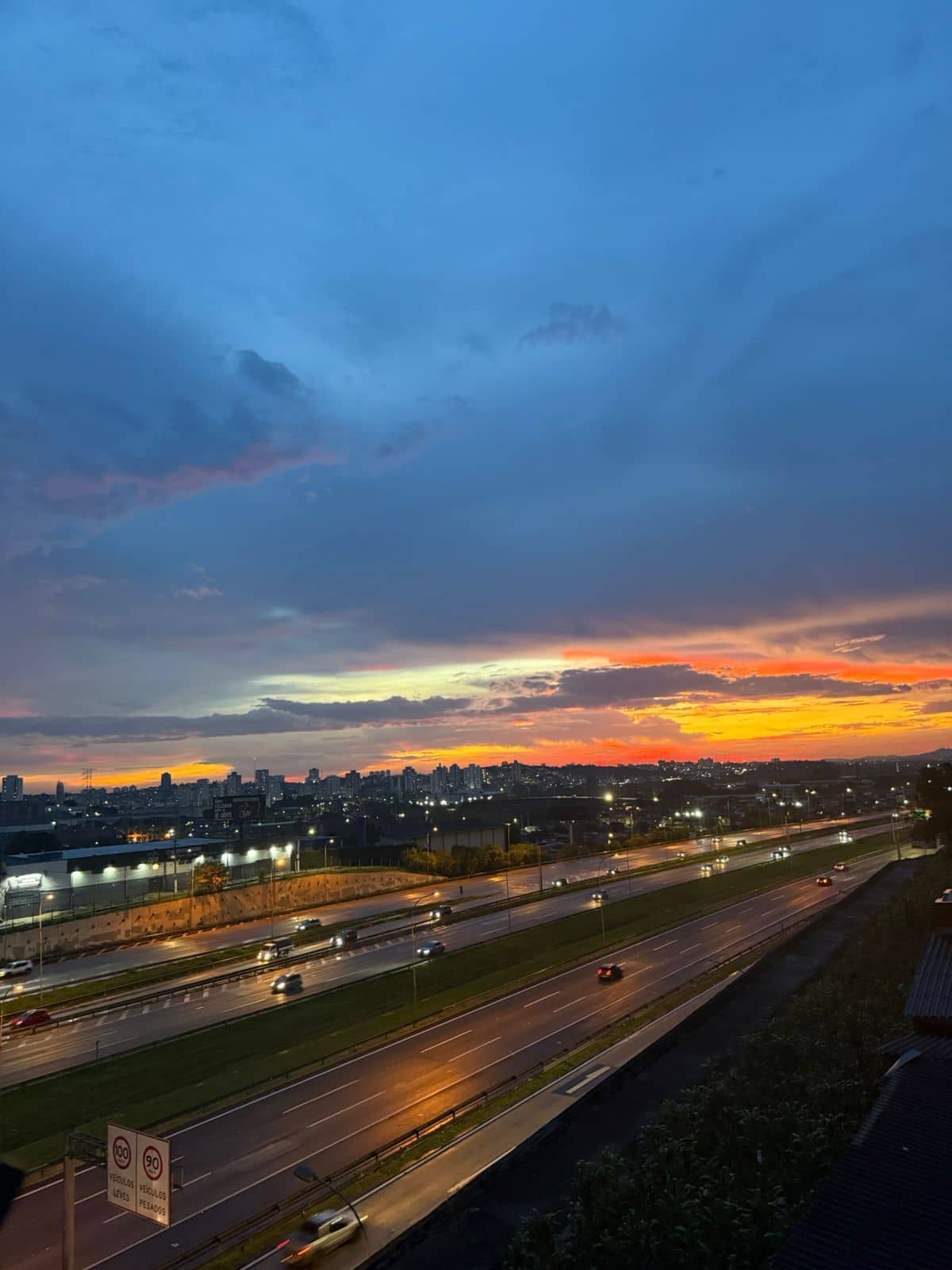 Vista do pôr do sol